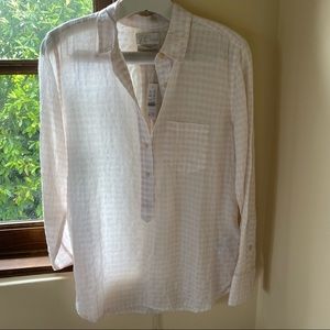 J. Crew classic fit washed cotton poplin popover